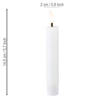 Artikel LED-stokkaars witte waskaars LED warm wit 14,5cm 2 stuks