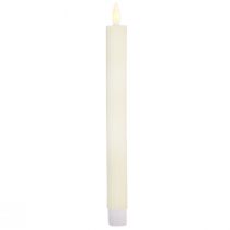Artikel LED-stokkaarsen met timer groefkaarsen crème 24,5cm 4 stuks