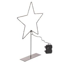 Artikel LED-ster met batterijcompartiment op standaard voor vensterbank en tafel, 46 cm.