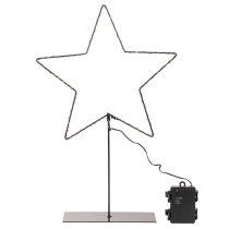 Artikel LED-ster met batterijcompartiment op standaard voor vensterbank en tafel, 46 cm.