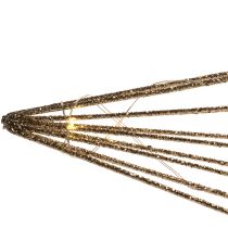 Artikel Decoratieve LED-ster van draad om op te hangen, voor gebruik binnenshuis, werkt op batterijen, 51 cm