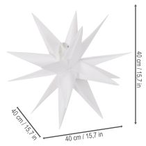 Artikel Decoratieve LED-ster, warm wit, voor buiten, met timer, 40 cm