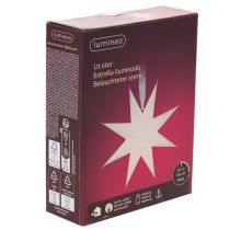 Artikel Hangende LED-ster met timer, warm wit, voor buiten, 38 cm