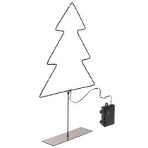 Artikel LED-kerstboom, werkt op batterijen, tafeldecoratie voor binnen, 47 cm