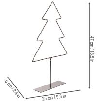 Artikel LED-kerstboom, werkt op batterijen, tafeldecoratie voor binnen, 47 cm