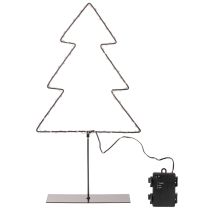 Artikel LED-kerstboom, werkt op batterijen, tafeldecoratie voor binnen, 47 cm