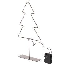 Artikel LED-kerstboom, werkt op batterijen, tafeldecoratie voor binnen, 47 cm