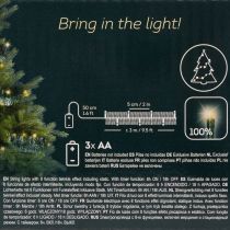 Artikel Kerstslinger van lametta met 60 ledlampjes en timer, voor buiten, 3 meter