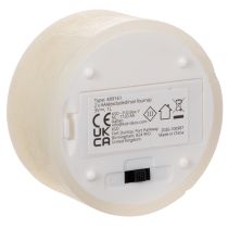 Artikel LED-theelichtje, warm wit, flikkerend effect en timer, van echt wax, werkt op batterijen, 7 cm, 2 stuks