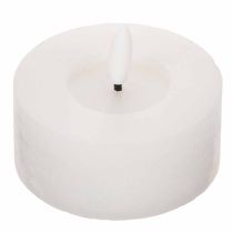 Artikel LED XL theelichtje, wit, echte was, met timer, warm wit, 6 cm, 2 stuks