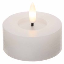 Artikel LED XL theelichtje, wit, echte was, met timer, warm wit, 6 cm, 2 stuks