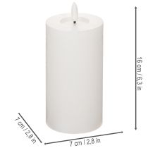 Artikel LED-zuilkaars, flikkerend, met timer, Ø7cm, 16cm