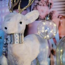 LED kerstballen glas kerstverlichting sterren Ø10cm 2st