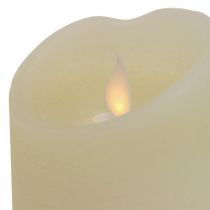 LED kaarsvet stompkaars warm wit Ø7,5cm H10cm