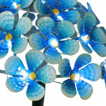 LED chrysant, lichtgevende decoratie voor de tuin, metalen decoratie blauw L55cm Ø15cm