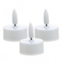 Warm Witte LED Waxinelichtjes Vlam Effect LED Verlichting Kunstkaarsen Ø3.6cm Set van 6