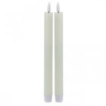 LED kaarsvet kaarsen creme voor batterij Ø2cm 24cm 2st