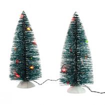 LED-kerstboom mini kunstmatig voor batterij 16cm 2st