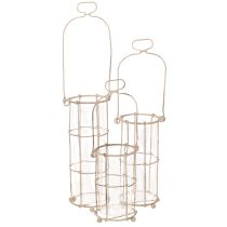 Artikel Tuinlantaarn, metalen windlicht Ø8,5 cm H23/18,5/14,5 cm 3-delige set