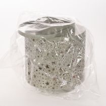 Artikel Lantaarn met sterrenpatroon, metaal, groen, 31 cm