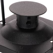 Artikel Zwarte lantaarn met handvat voor theelichtje, 16 cm, 2 stuks