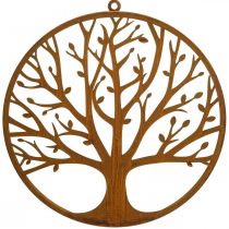 Wanddecoratie levensboom patina decoratie ring metalen ring Ø38cm