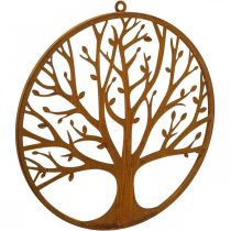 Wanddecoratie levensboom patina decoratie ring metalen ring Ø38cm