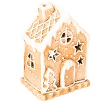 Artikel Peperkoekhuisje theelichthouder om neer te zetten en te decoreren, 13 cm