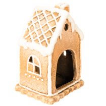 Artikel Peperkoekhuisje theelichthouder om neer te zetten en te decoreren, 13 cm