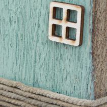 Artikel Vuurtoren antieke look maritieme tafeldecoratie hout blauw 40,5cm