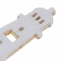 Artikel Strooidecoratie vuurtoren hout naturel 4cm 72 st