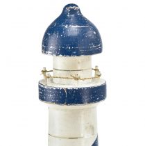 Artikel Vuurtoren Maritiem tafeldecoratie blauw wit Ø10,5cm H28,5cm