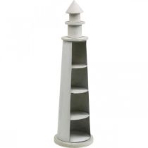 Artikel Vuurtoren Shabby Chic Crème Zomerdecoratie Maritiem Ø14,5cm H51cm