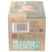 Artikel Theelichtjes in papieren hoesje voor feestelijke gelegenheden en sfeervolle momenten. Light One 4cm 50 stuks