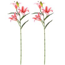 Artikel Kunstmatige lelie voor stijlvolle woonkamerdecoratie en een realistische uitstraling, 67 cm, 2 stuks