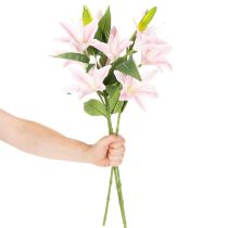 Artikel Kunstmatige leliebloem, bloem met steel, decoratie, 68 cm, 3 stuks