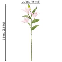 Artikel Kunstmatige leliebloem, bloem met steel, decoratie, 68 cm, 3 stuks