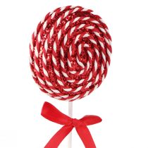 Artikel Lollipop kerstversiering rood wit lolly foam H30cm 2st