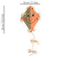 Artikel Grappige decoratieve draak om op te hangen oranje 18×26cm 2 stuks