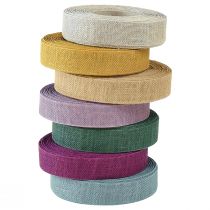 Artikel Decoratief lint Nature Basic linnenlint diverse kleuren 25mm 20m