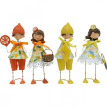 Artikel Klein fruit, zomerdecoratie, figuren citroenen sinaasappels H17/18cm 4st