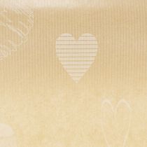 Artikel Manchetpapier 25 cm 100 m natuurlijke hartjes – Vochtbestendig bloemistenpapier