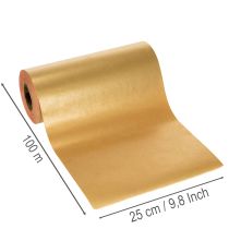 Artikel Manchetpapierrol, goud/rood, 25 cm x 100 m, bloemistenbenodigdheden