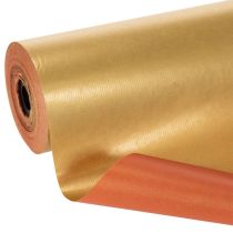 Artikel Manchetpapierrol, goud/rood, 25 cm x 100 m, bloemistenbenodigdheden