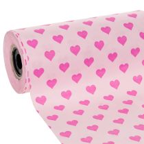 Artikel Manchetpapier met hartmotief, roze, 25 cm, 100 m