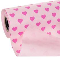 Artikel Manchetpapier met hartmotief, roze, 25 cm, 100 m