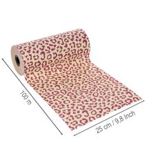 Artikel Manchetpapier, luipaardprint, paars, 25 cm, 100 m