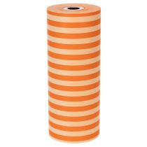 Artikel Cuff-papierrol, oranje gestreept, 25 cm x 100 m