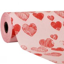 Artikel Cuffpapier vloeipapier roze harten 25cm 100m