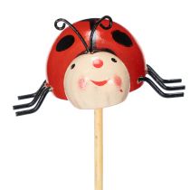 Artikel Tuinstekers in de vorm van lieveheersbeestjes, decoratie voor de lente en zomer, bloemversiering, 31 cm, 4 stuks